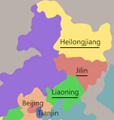Map of North East China