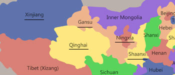 Map of North West China